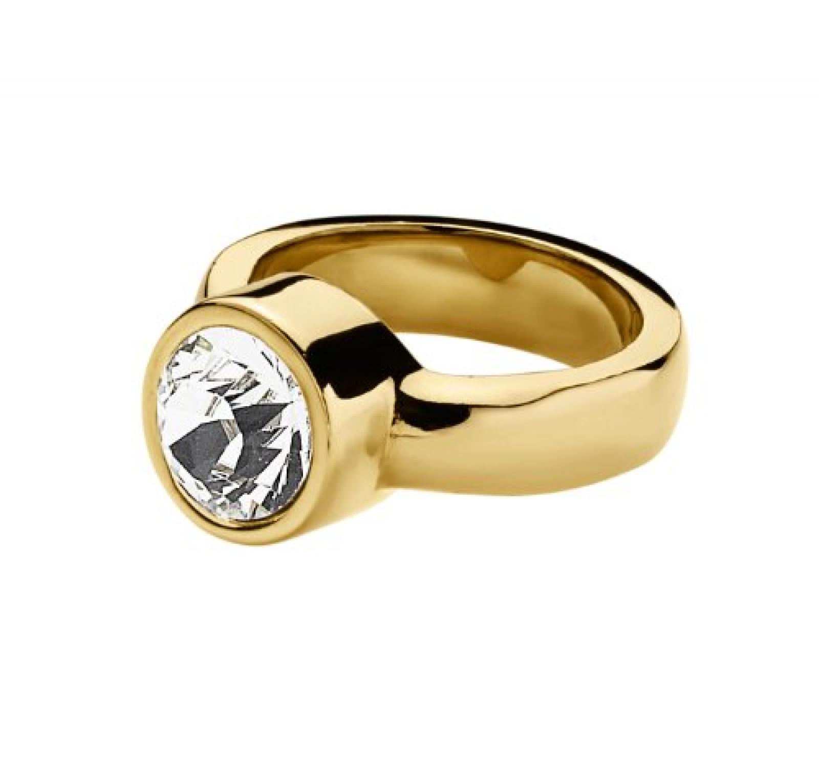 Dyrberg/Kern Damen-Ring Edelstahl 24ct. Vergoldet 1 Swarovski-Kristall "Cyrielle" 33032 